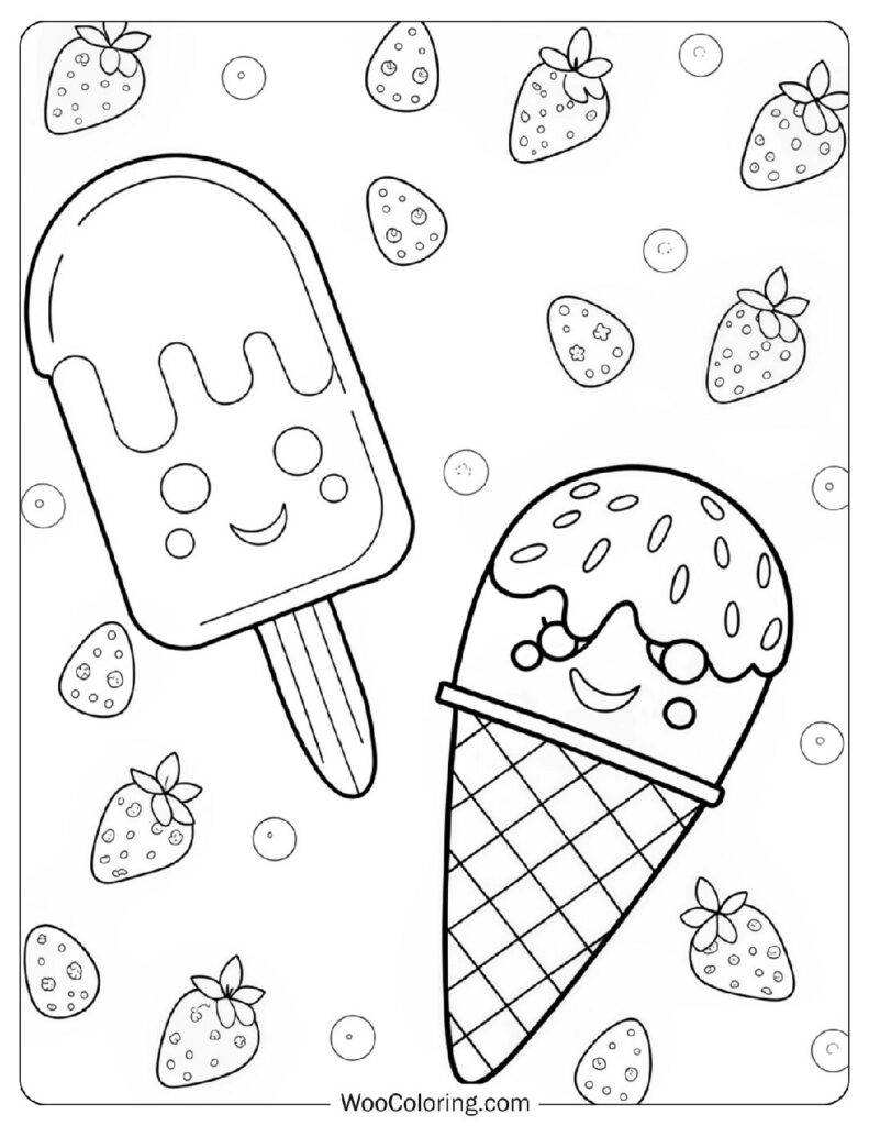 40 Ice Cream Coloring Pages  Free PDF To Print  - 66