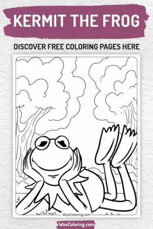 Kermit The Frog coloring pages designs for kids