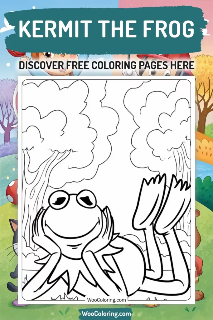 Kermit The Frog coloring pages designs from TV Show
