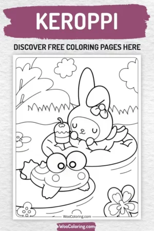 Keroppi coloring pages designs for kids