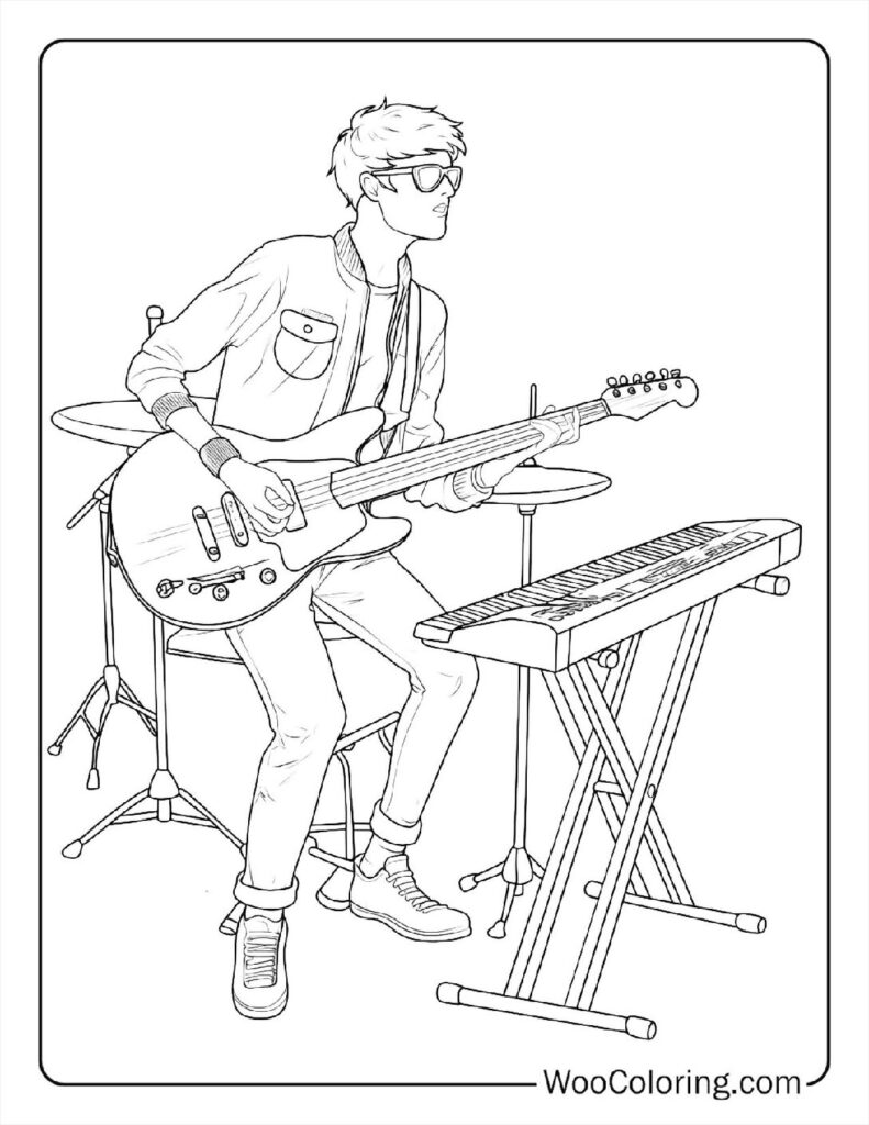 100  Music coloring pages  Free PDF To Print  - 22