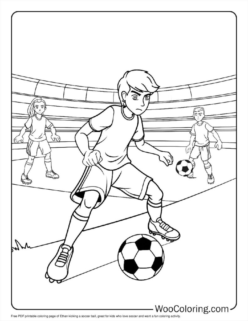 100  Soccer coloring pages  Free PDF To Print  - 38
