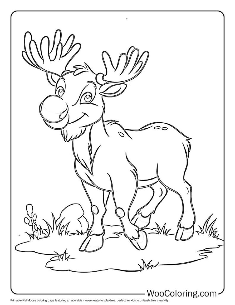 100  Moose coloring pages  Free PDF To Print  - 86
