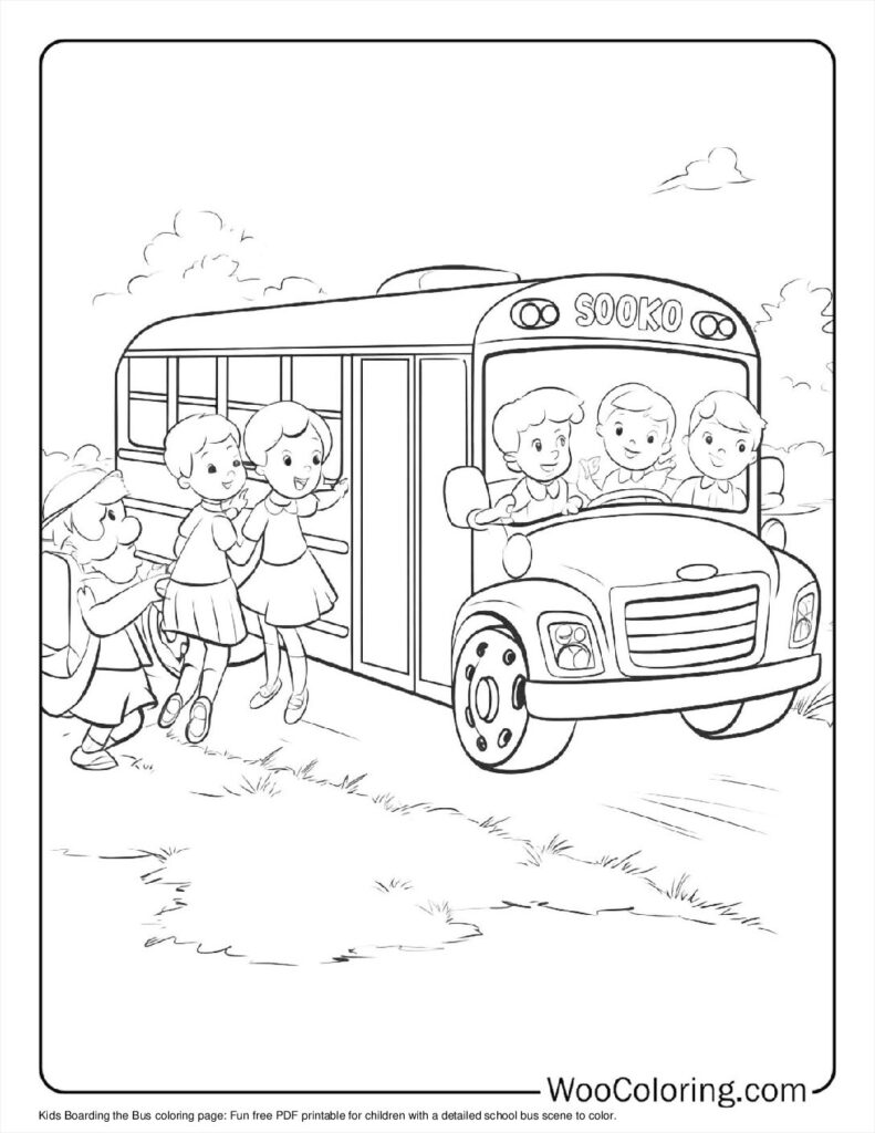 100  School Bus coloring pages  Free PDF To Print  - 13