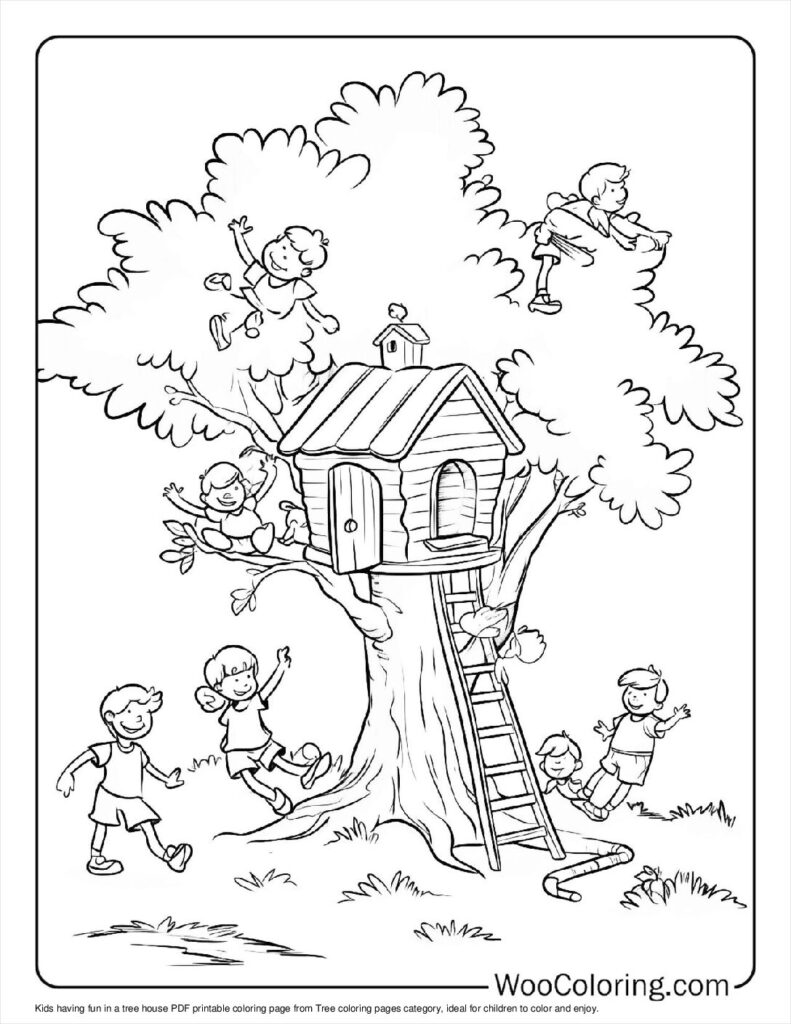 100  Tree coloring pages  Free PDF To Print  - 37
