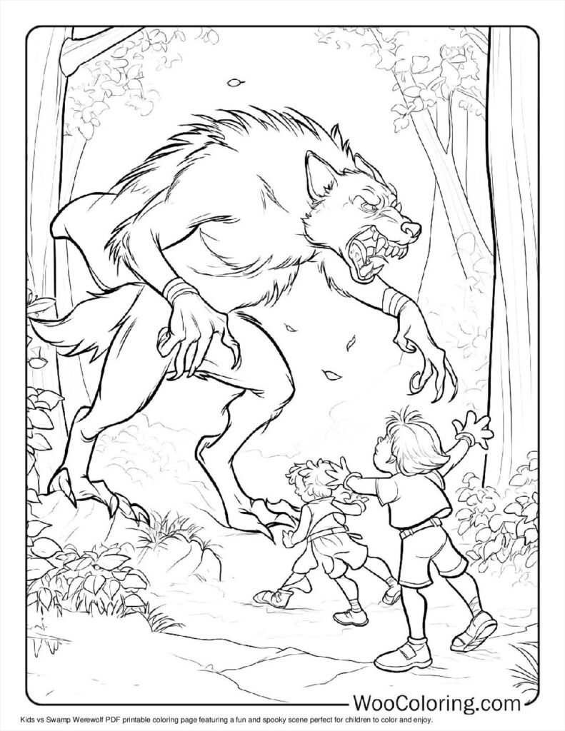 100  Werewolf coloring pages  Free PDF To Print  - 94