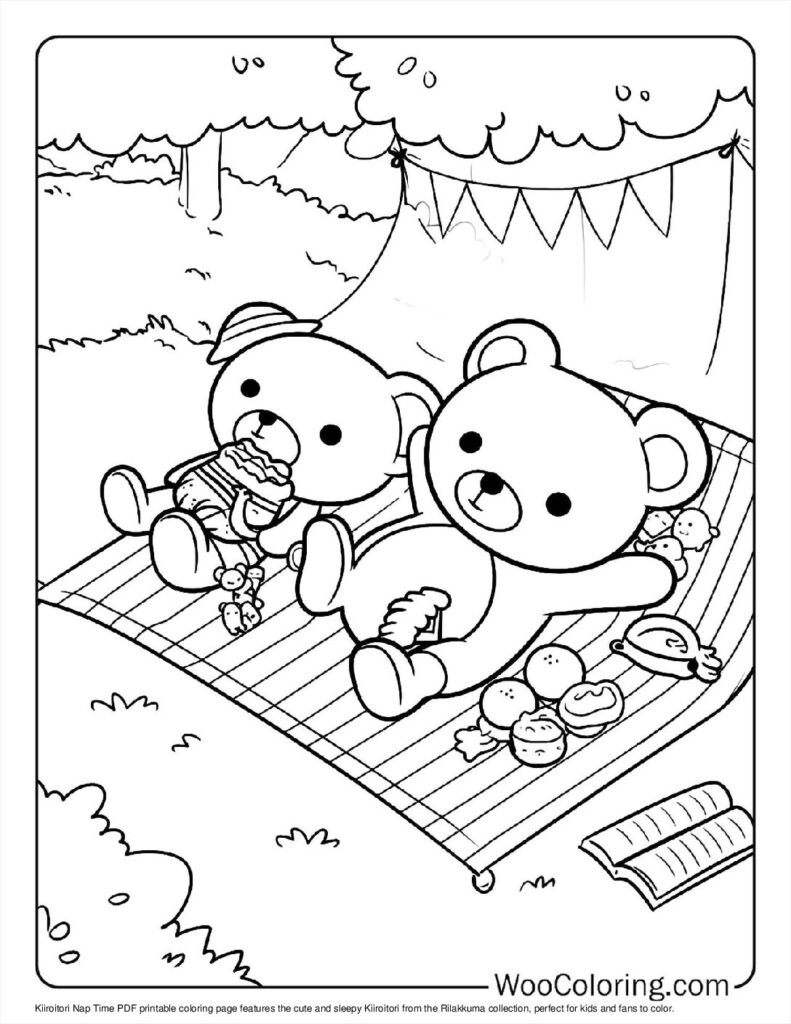 100  Rilakkuma coloring pages  Free PDF To Print  - 88