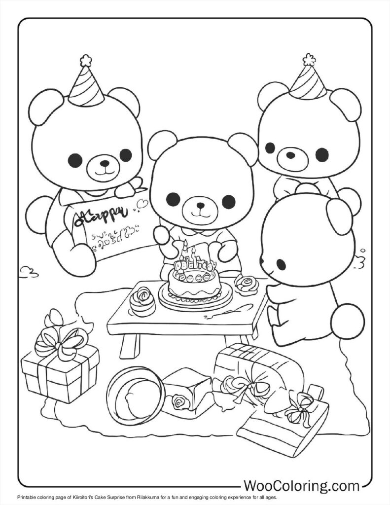 100  Rilakkuma coloring pages  Free PDF To Print  - 28