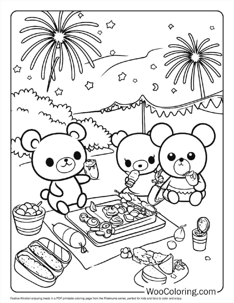 100  Rilakkuma coloring pages  Free PDF To Print  - 88