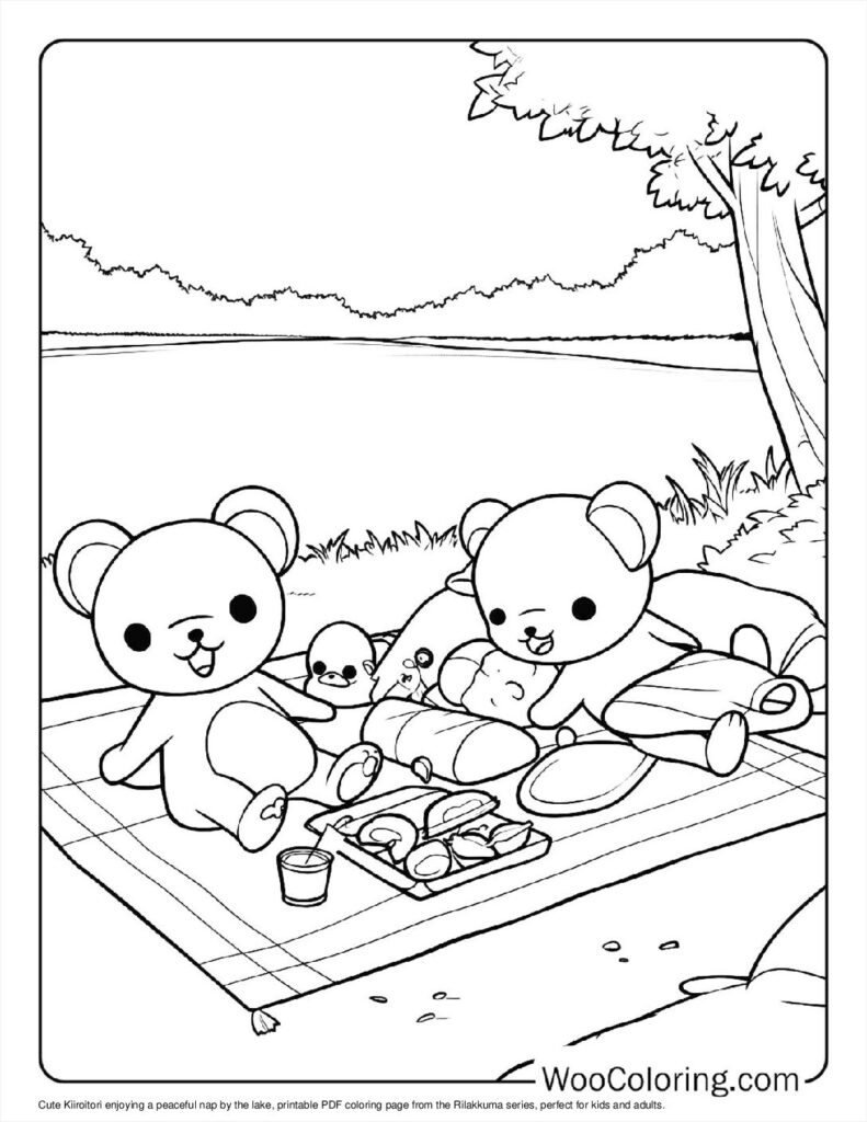 100  Rilakkuma coloring pages  Free PDF To Print  - 19