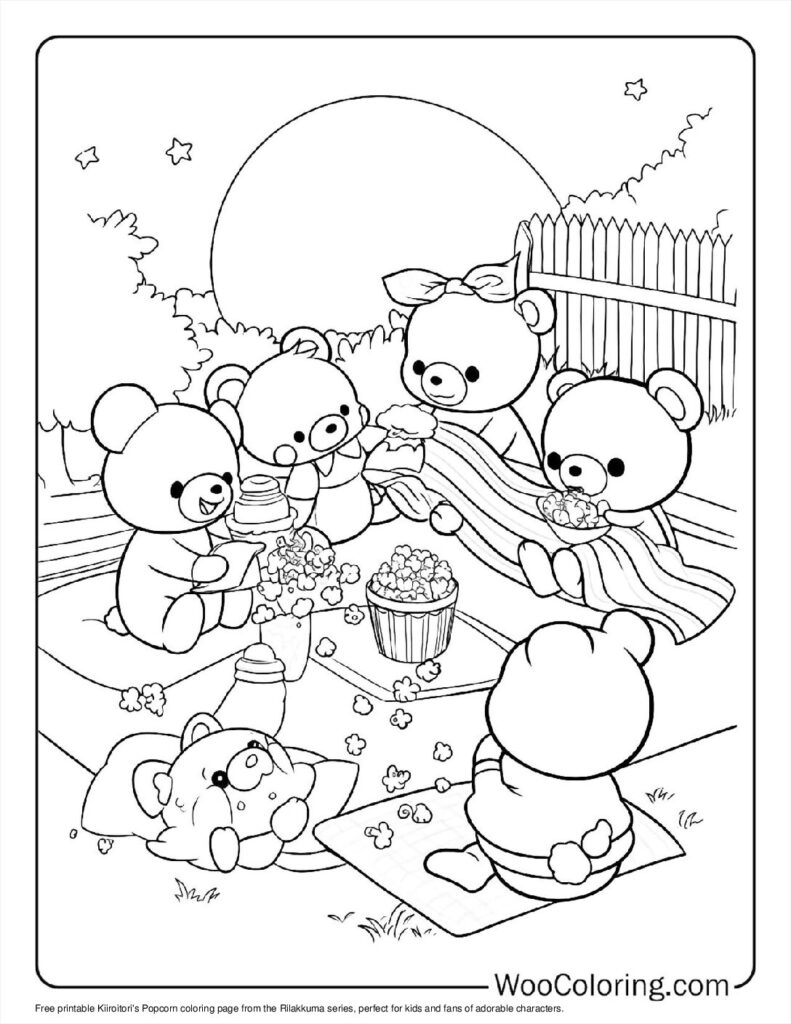 100  Rilakkuma coloring pages  Free PDF To Print  - 1