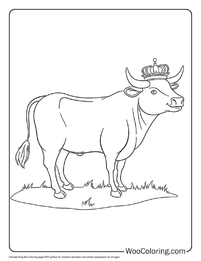 100  Bull coloring pages  Free PDF To Print  - 7