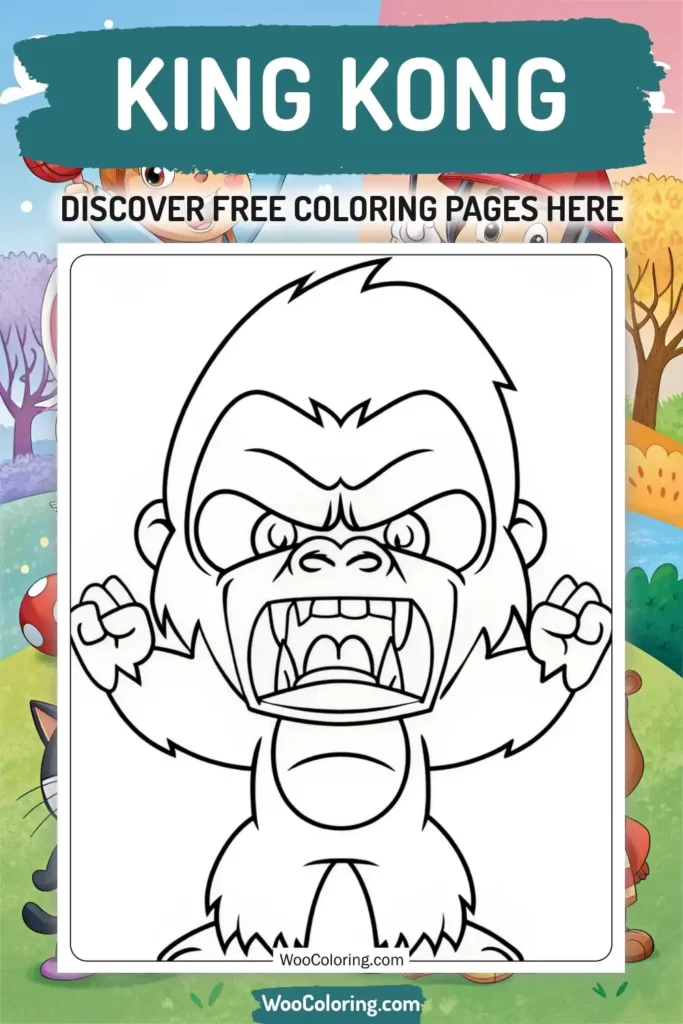 King Kong coloring pages designs from TV Show