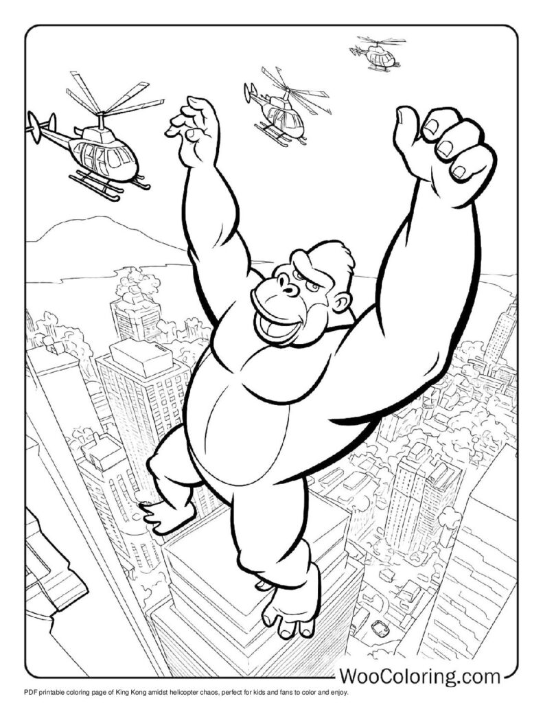 100  King Kong coloring pages  Free PDF To Print  - 32