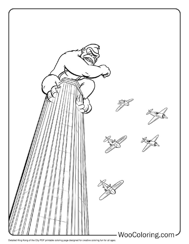 100  King Kong coloring pages  Free PDF To Print  - 84