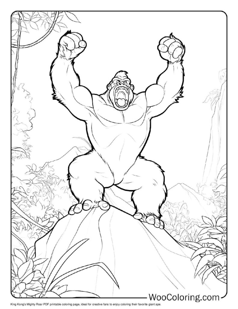 100  King Kong coloring pages  Free PDF To Print  - 81