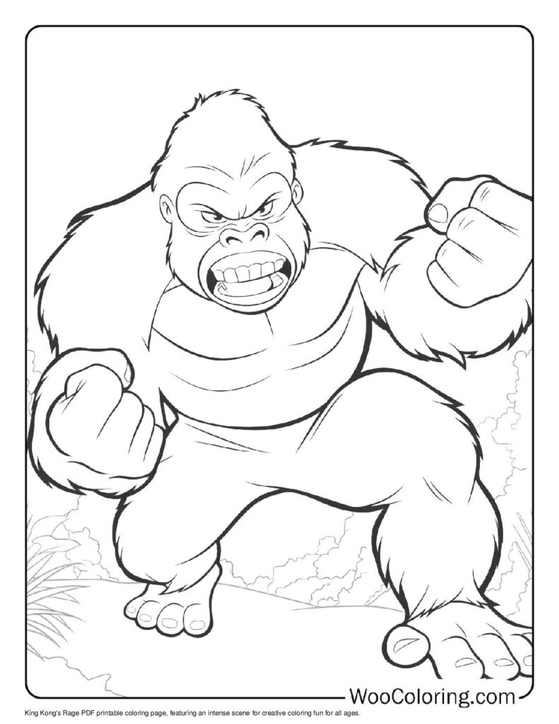 100  King Kong coloring pages  Free PDF To Print  - 10
