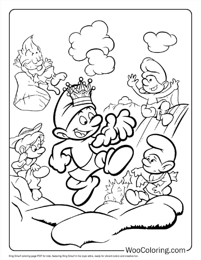 100+ Smurf coloring pages (Free PDF To Print) | Woo Coloring