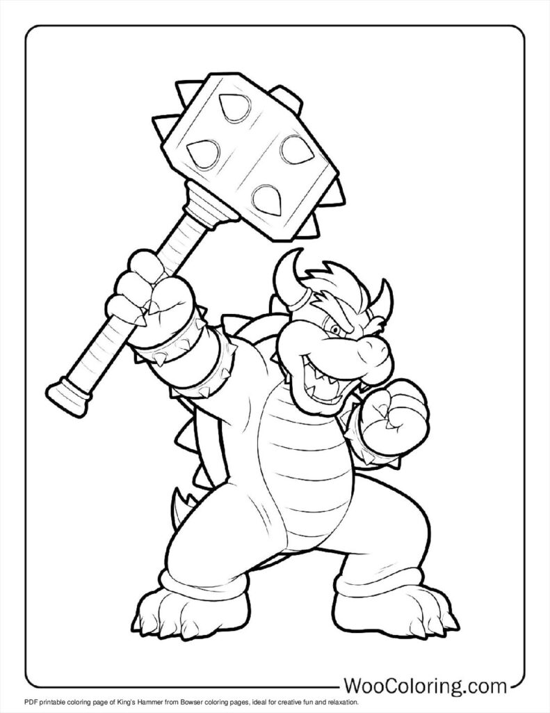 King’s Hammer Coloring Page For Kids