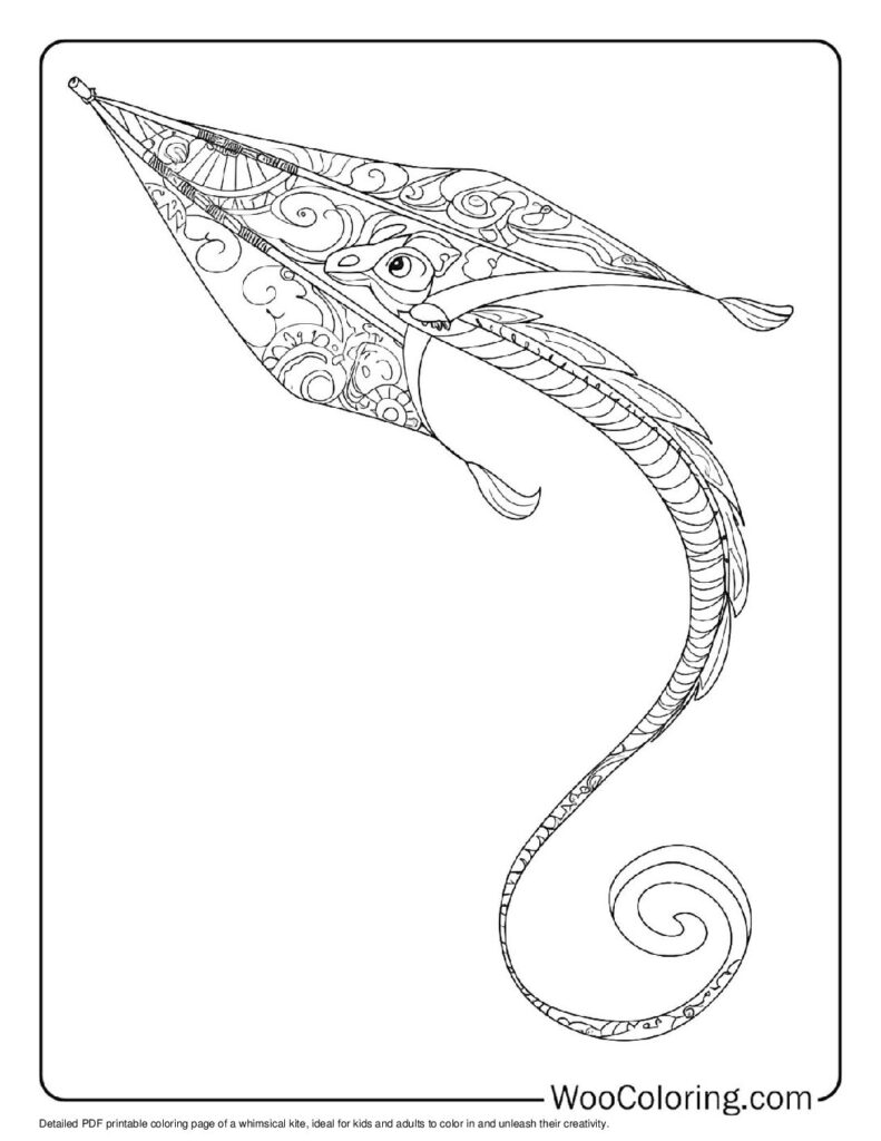 100  Kite coloring pages  Free PDF To Print  - 57