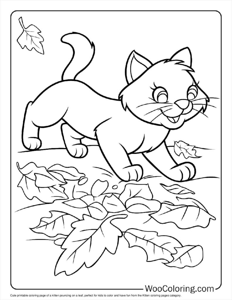 100  Kitten coloring pages  Free PDF To Print  - 89