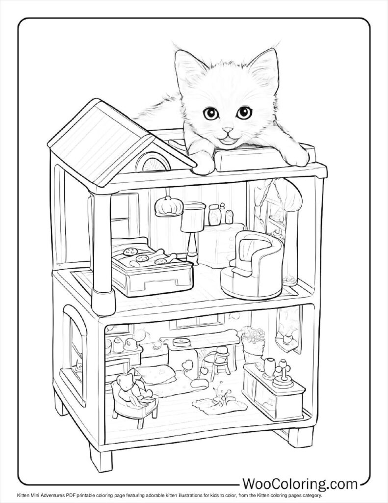 100  Kitten coloring pages  Free PDF To Print  - 15