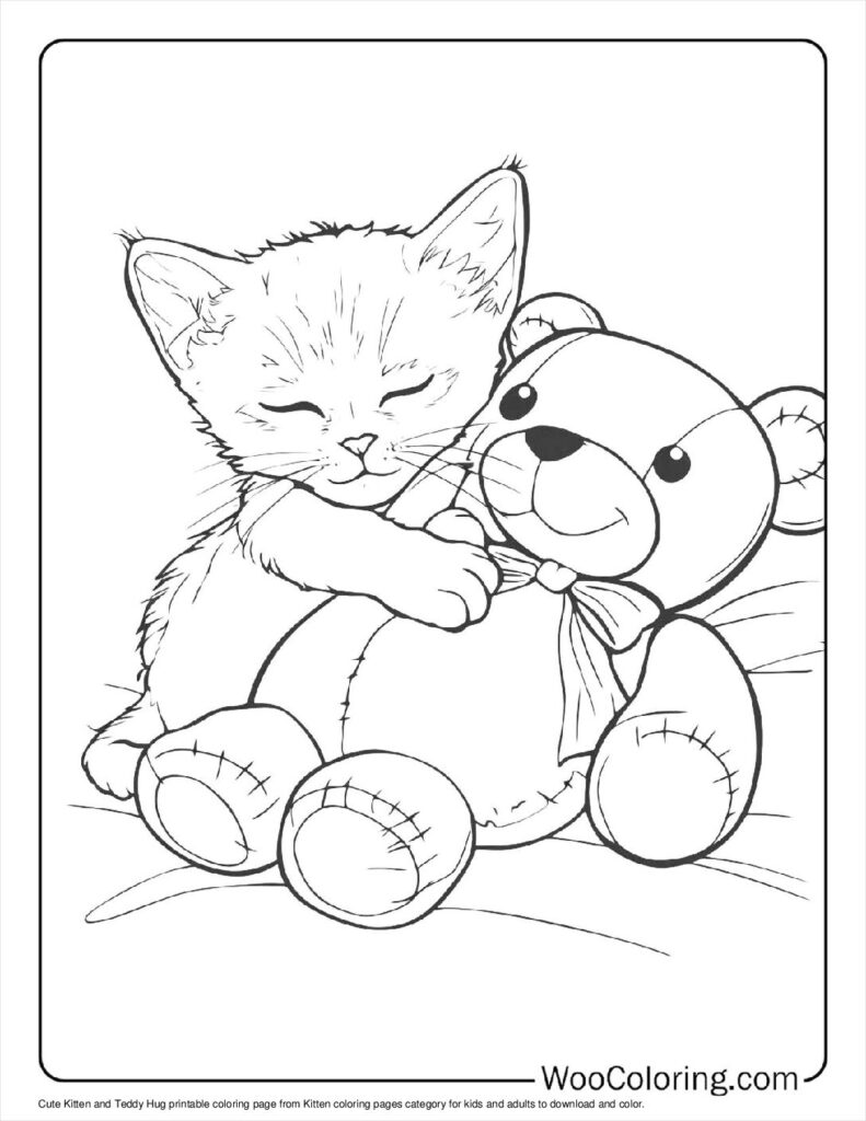 100  Kitten coloring pages  Free PDF To Print  - 10