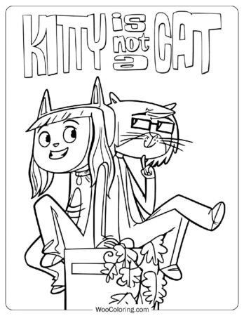 Kitty Is Not a Cat Coloring Page