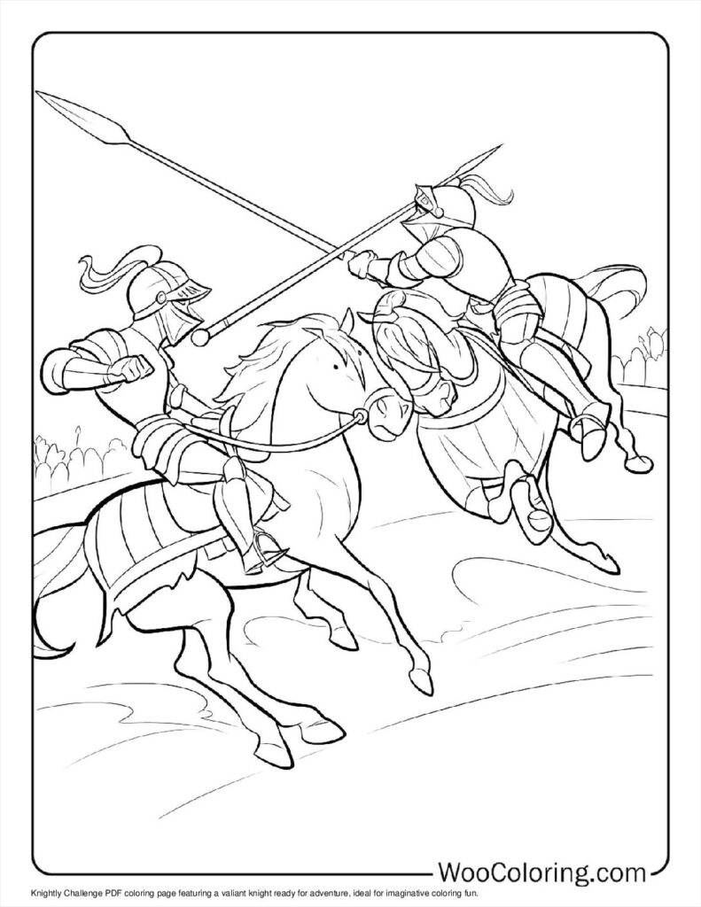 100  Knight coloring pages  Free PDF To Print  - 55