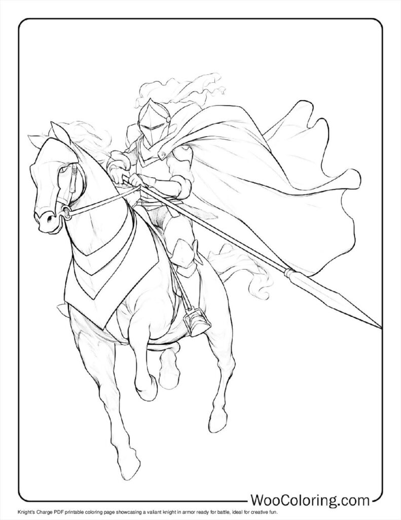 100  Knight coloring pages  Free PDF To Print  - 44