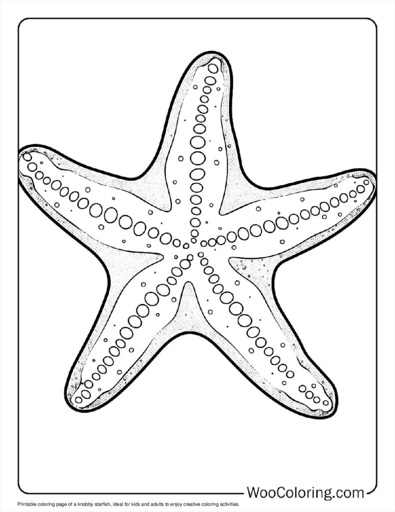100  Starfish coloring pages  Free PDF To Print  - 12