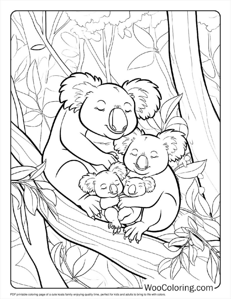 100  Koala coloring pages  Free PDF To Print  - 83