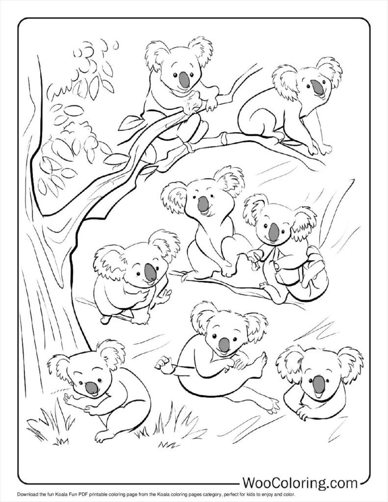 100  Koala coloring pages  Free PDF To Print  - 78