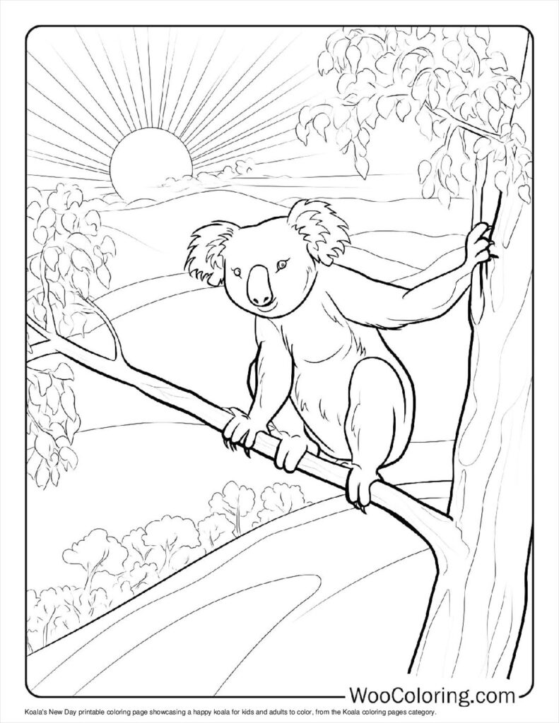 100  Koala coloring pages  Free PDF To Print  - 76