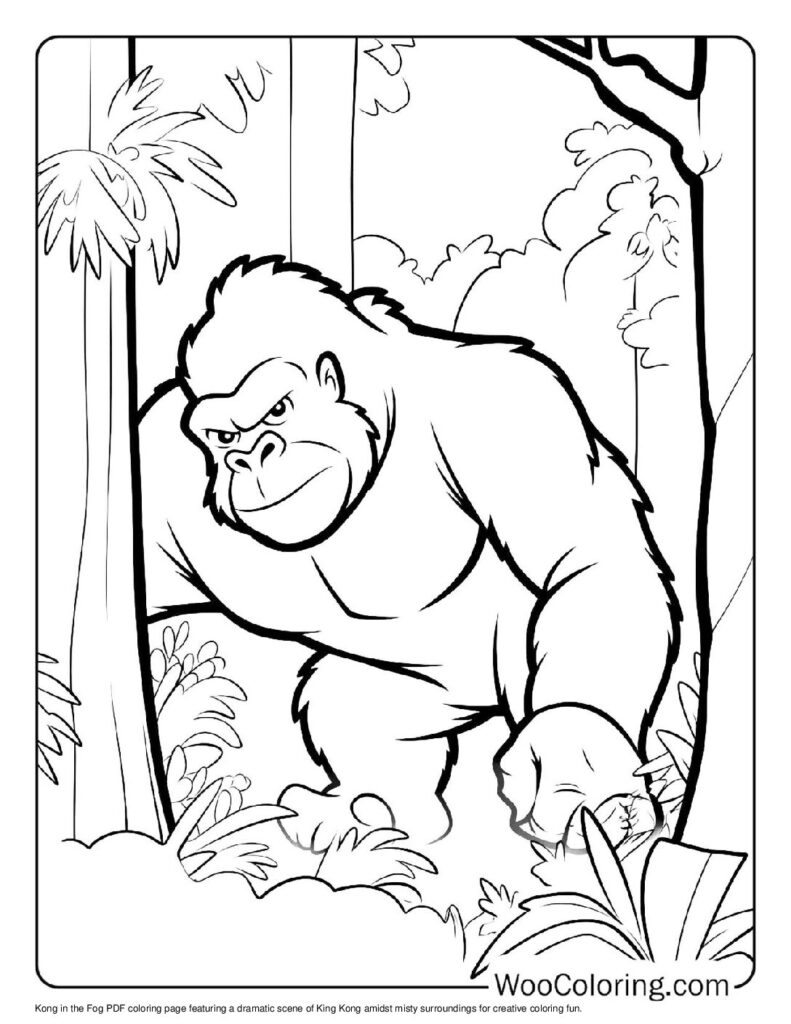 100  King Kong coloring pages  Free PDF To Print  - 15