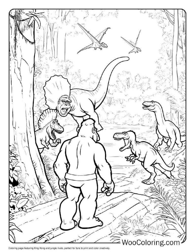 100  King Kong coloring pages  Free PDF To Print  - 13