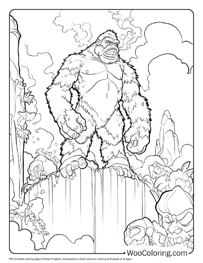 100  King Kong coloring pages  Free PDF To Print  - 43