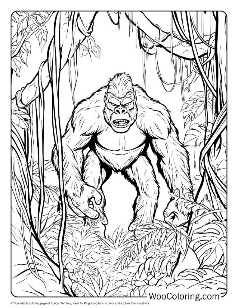 100  King Kong coloring pages  Free PDF To Print  - 50
