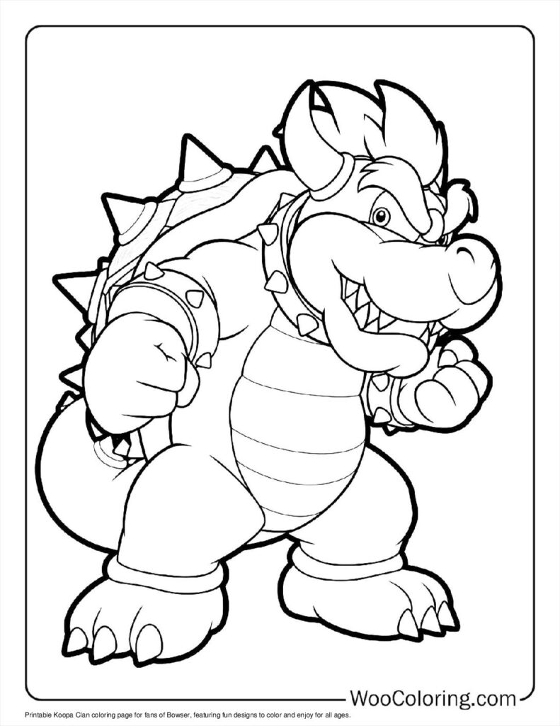 Koopa Clan Coloring Page