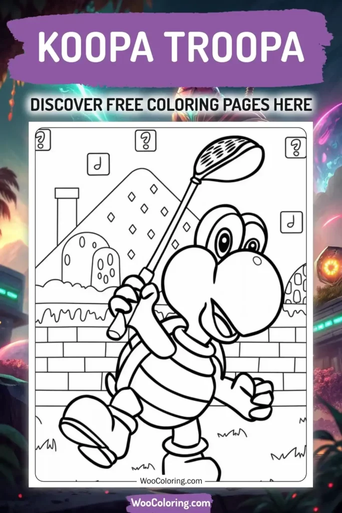 Koopa Troopa coloring pages designs from video game