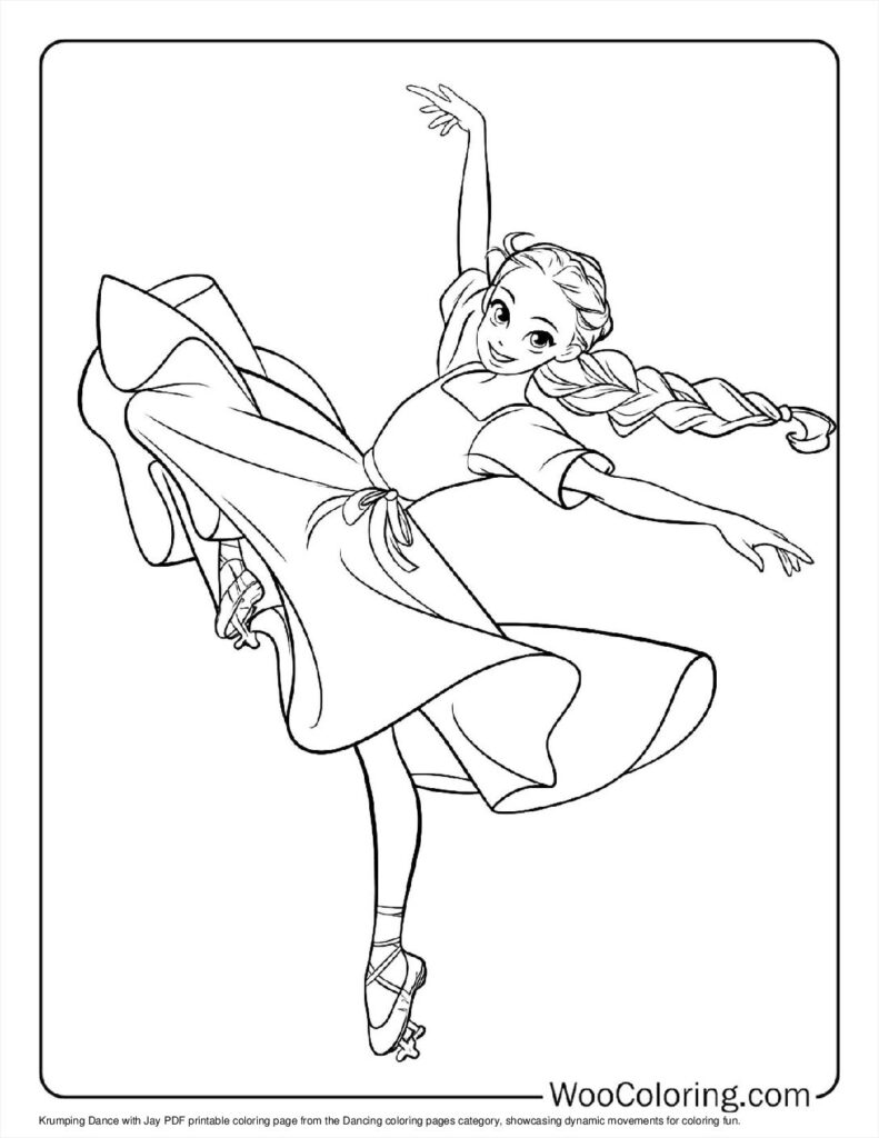 100  Dancing coloring pages  Free PDF To Print  - 42