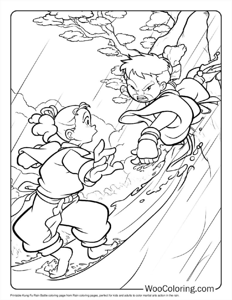 100  Rain coloring pages  Free PDF To Print  - 34