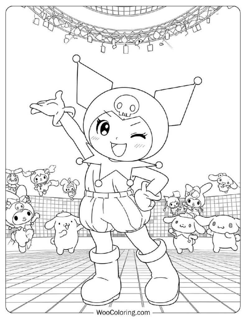 Kuromi dances through the night with glitter and endless laughter