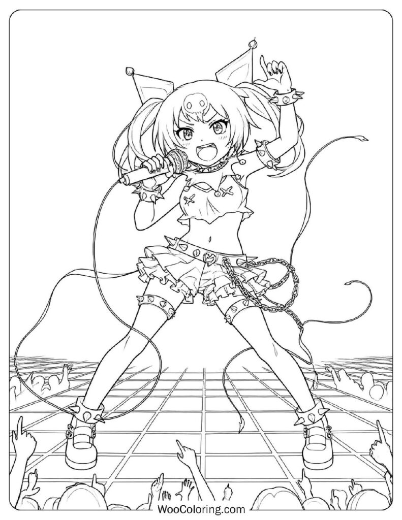 Kuromi the Punk Rock Princess takes the stage in rebellious style