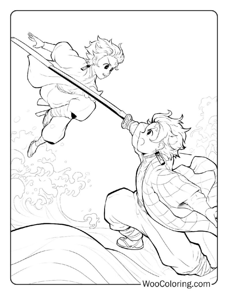 100  Demon Slayer coloring pages  Free PDF To Print  - 8