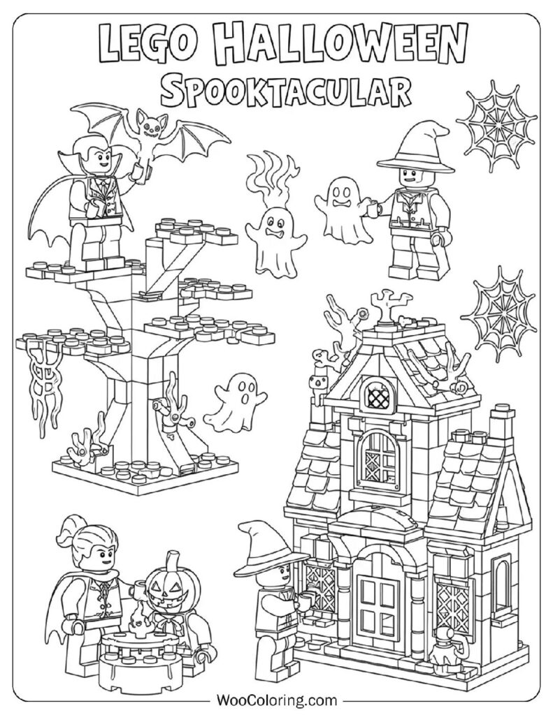 LEGO Halloween Spooktacular coloring page