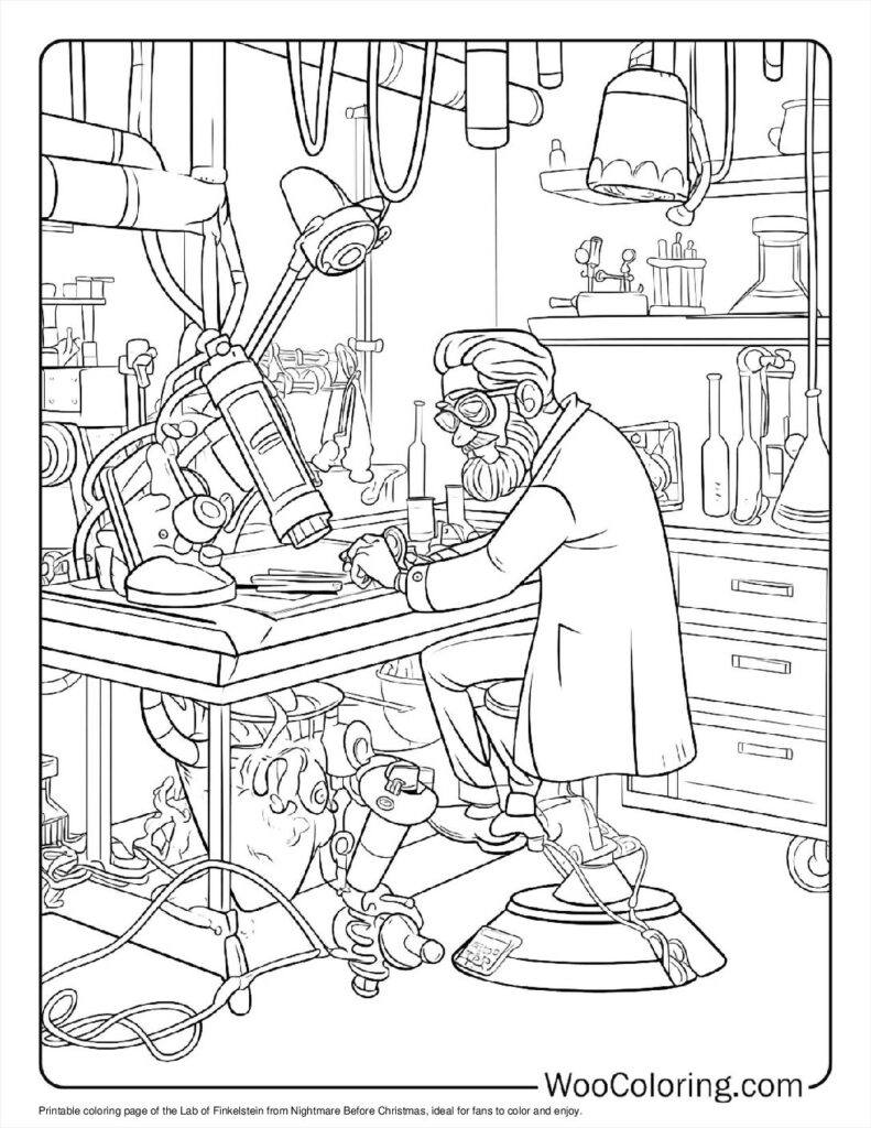 100  Nightmare Before Christmas coloring pages  Free PDF To Print  - 66