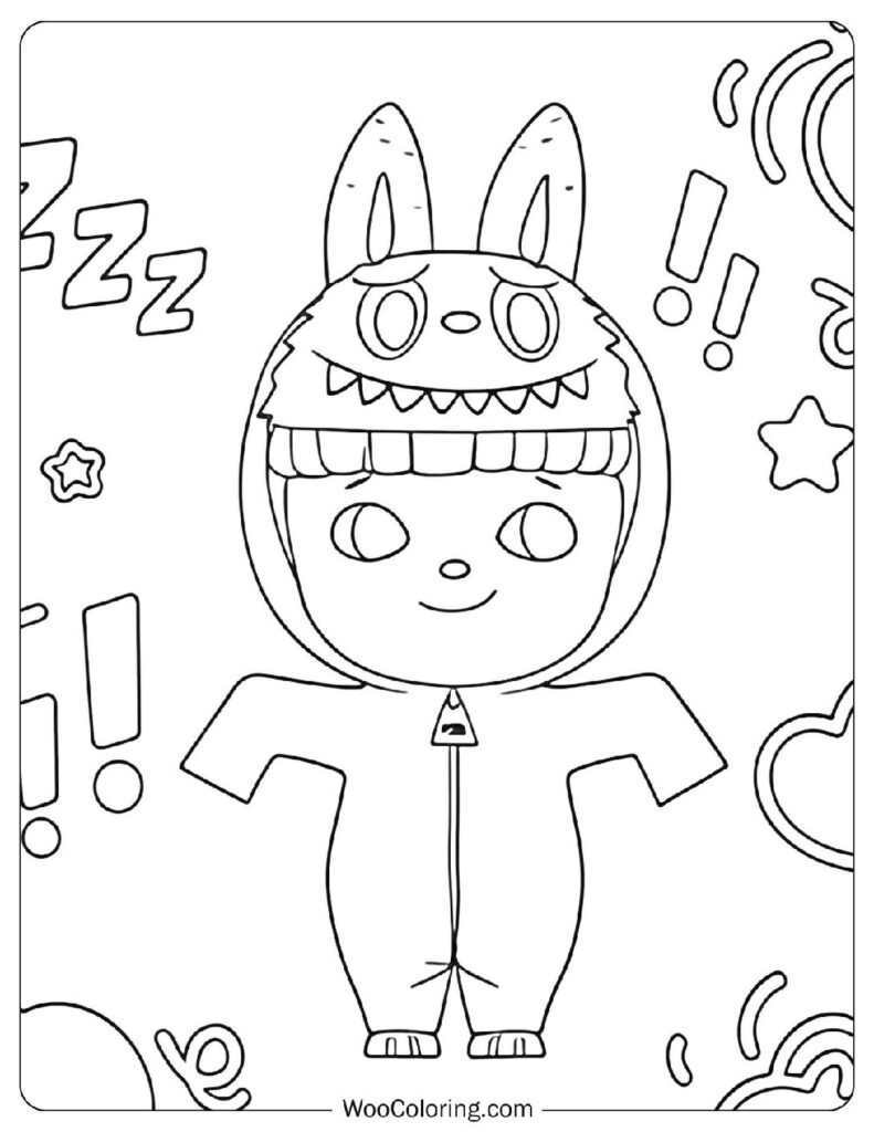28 Labubu Coloring Pages Free PDF To Print - 18