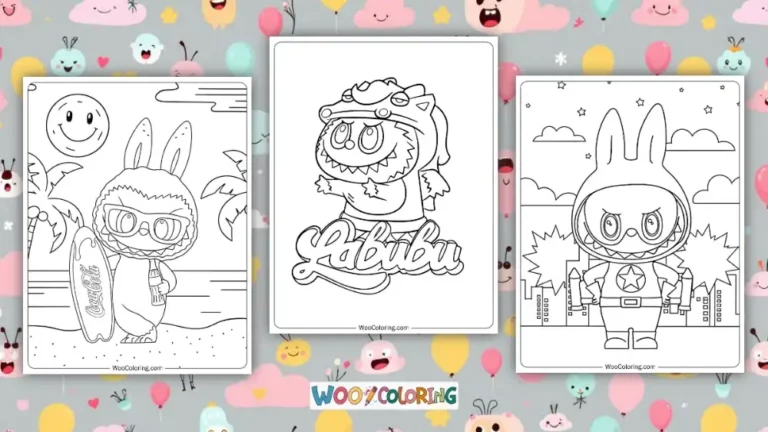 Labubu Coloring Pages Design Image