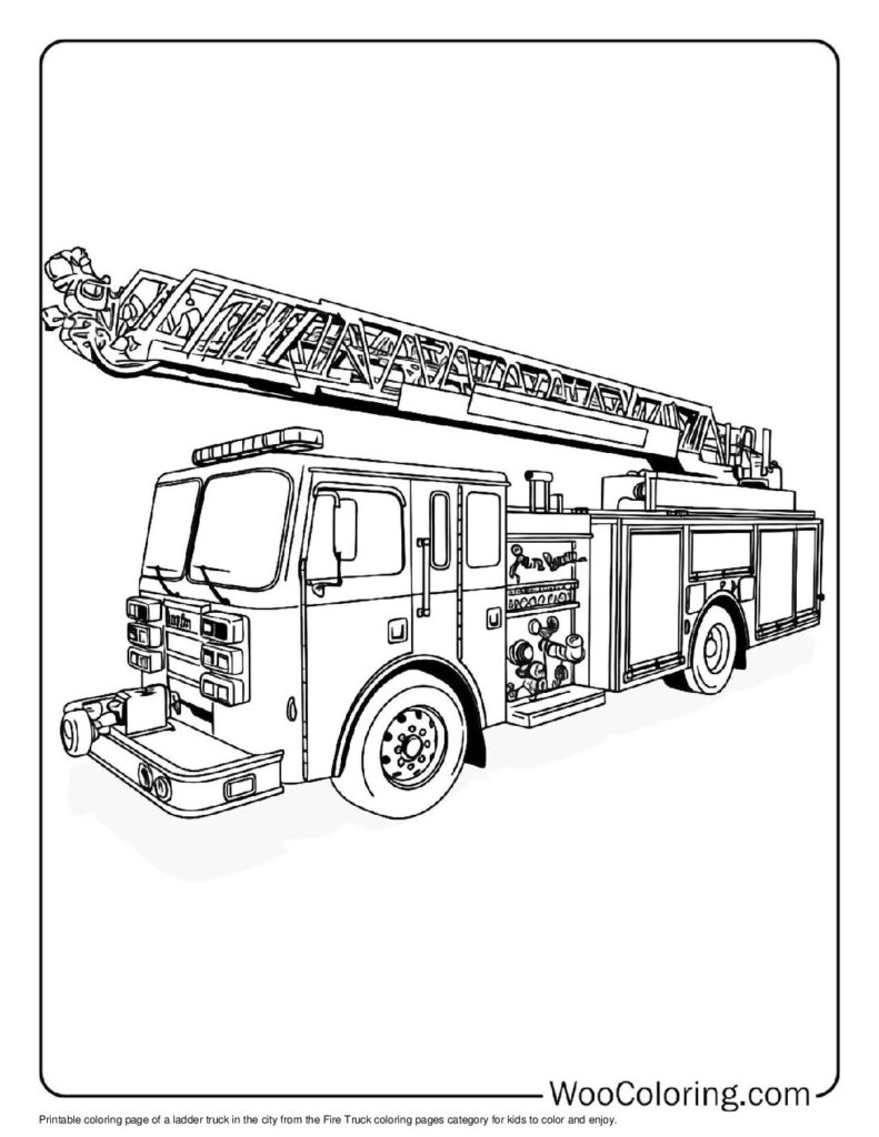 100  Fire Truck coloring pages  Free PDF To Print  - 14